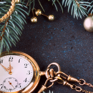 Pinetree with gold pocket watch